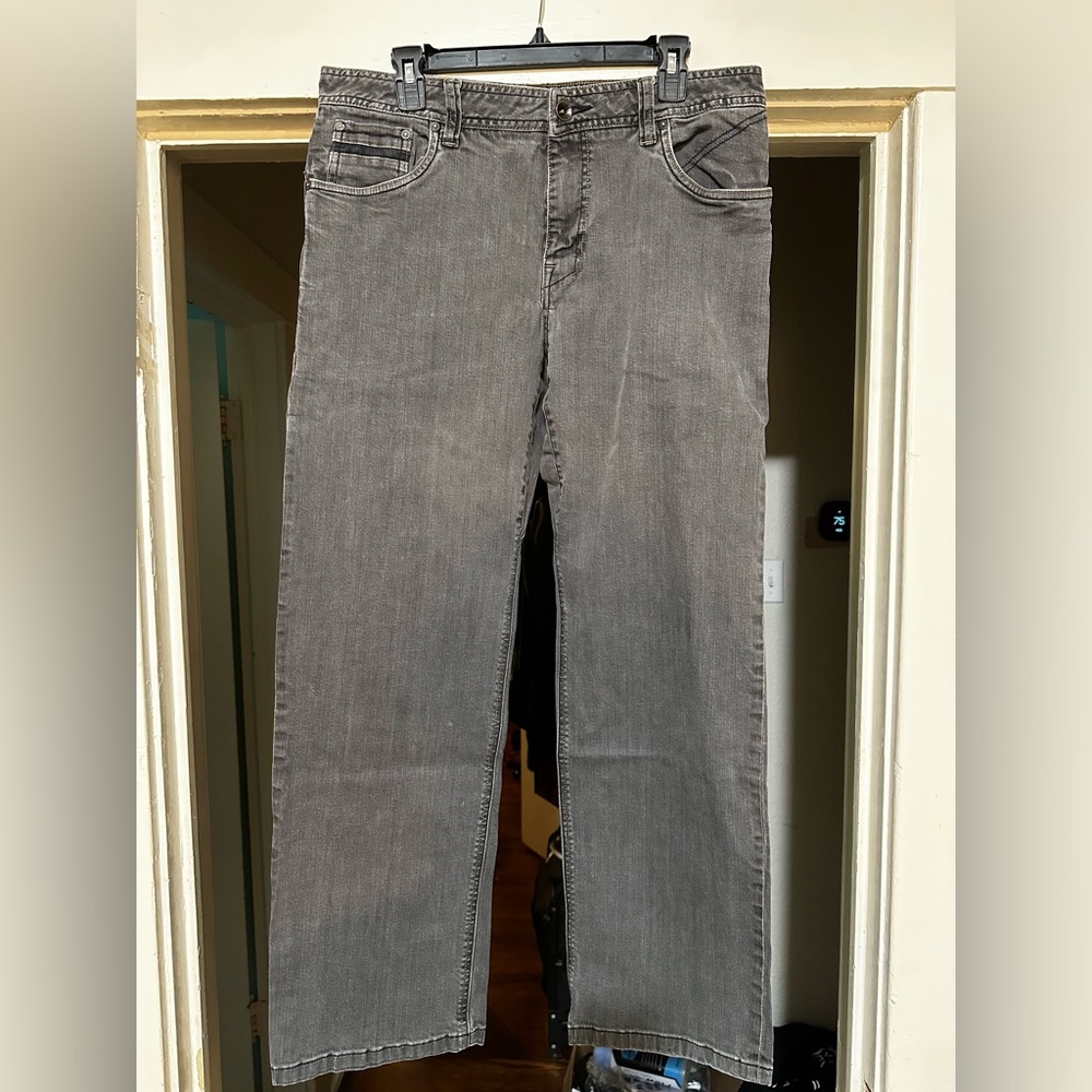 Prana Axion Charcoal Denim Jeans 34W X 32L